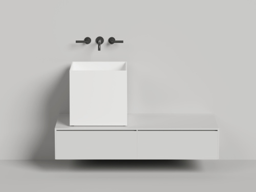 Раковина из искусственного камня S-Stone Salini ARMONIA 130523MF 50х50 накладная цвет мультиколор